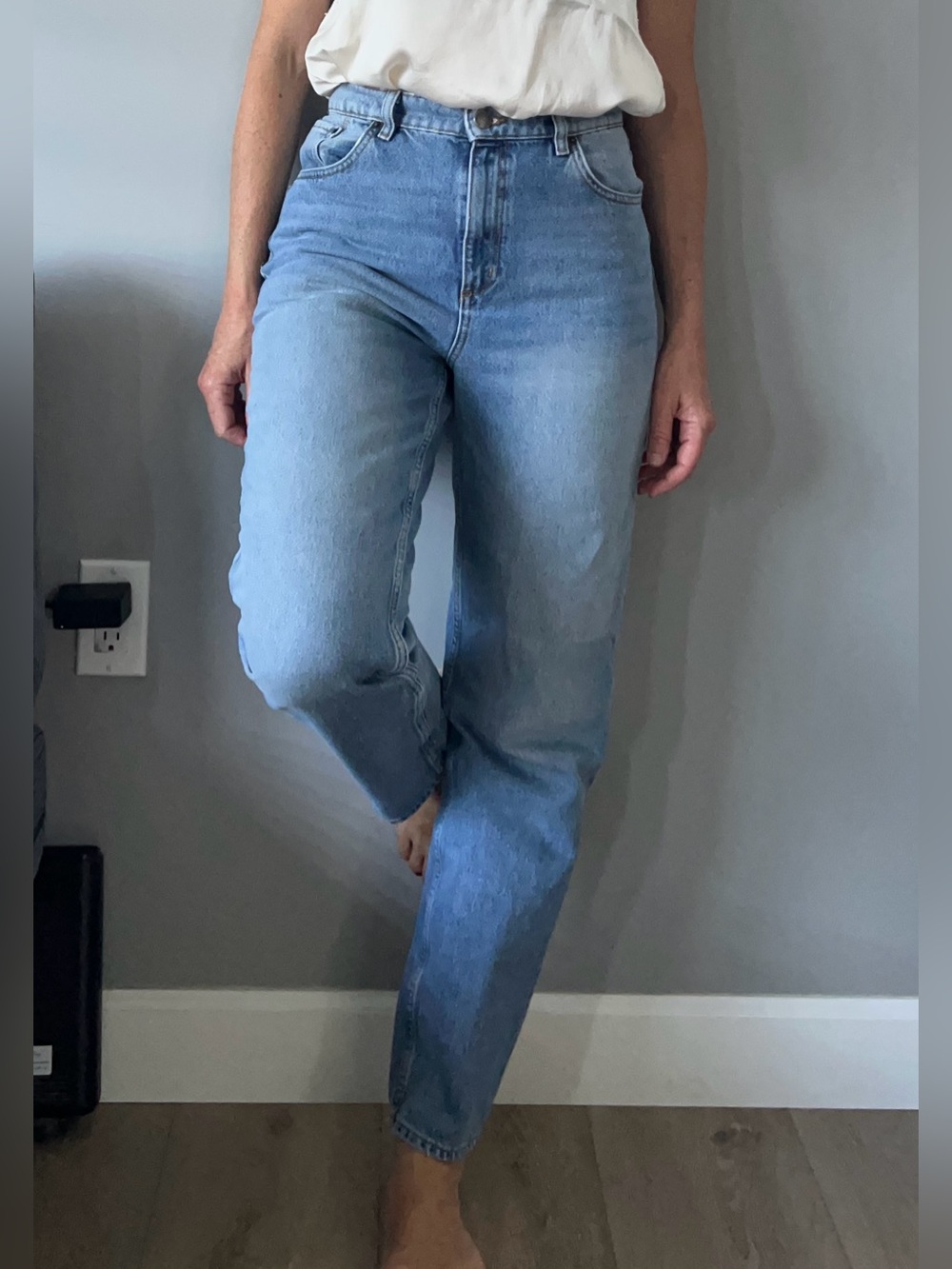& Other Stories High-Rise Slim-cut Straight Jeans